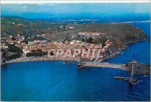 Modern Postcard Collioure PO Aerial view of Port