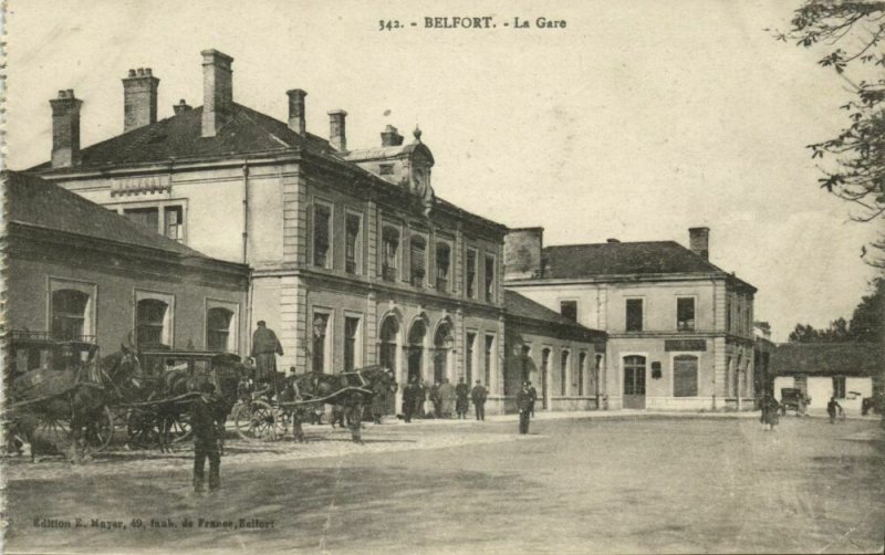 france, BELFORT, La Gare, Railway Station (1910s) Postcard