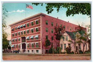 c1910 Colonial Apartments Reno Nevada NV US Flag Antique Unposted Postcard 