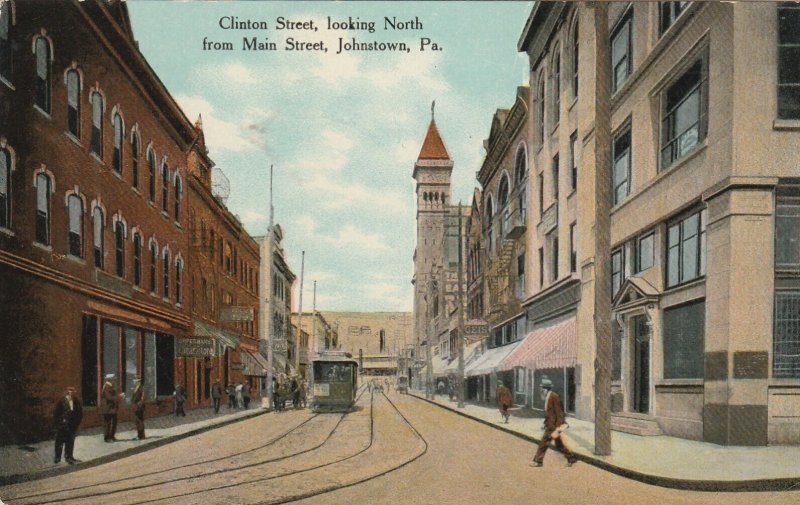 Johnstown, Pa., Clinton Street, Looking North From Main Street
