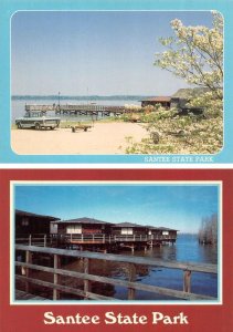 2~4X6 Postcards Santee, SC South Carolina SANTEE STATE PARK Fishing Pier~Cabins