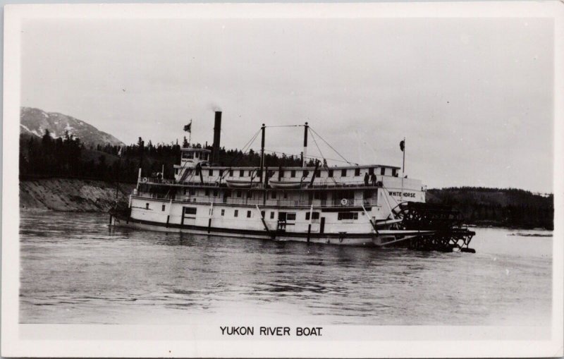 Yukon River Boat SS 'White Horse' Ship Unused RPPC Postcard H23