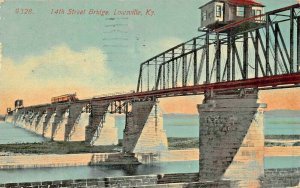 LOUISVILLE KENTUCKY~14th STREET RAILROAD BRIDGE-1914 ACMEGRAPH PUBL POSTCARD