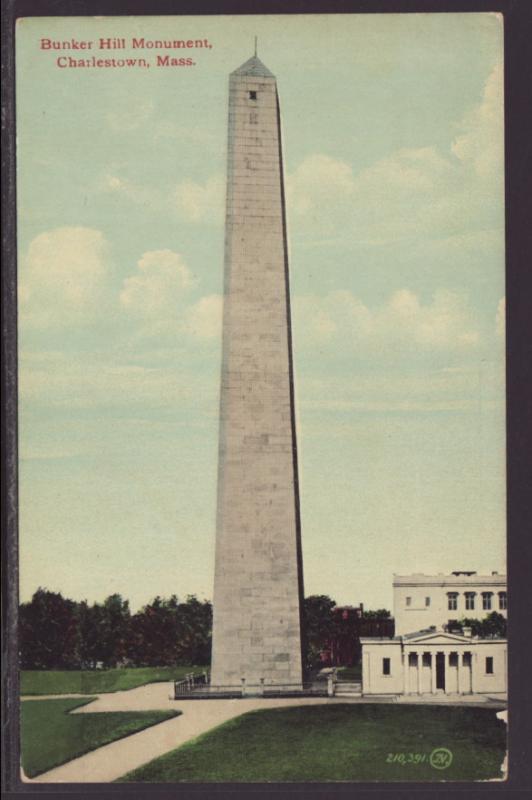 Bunker Hill Monument,Charlestown,MA Postcard