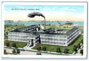 c1920s Star Watch Case Company Exterior Ludington Michigan MI Unposted Postcard