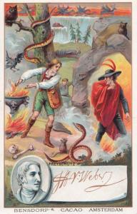 Weber Classical Composer Printed Signed Bendorps Postcard Antique Trade Card