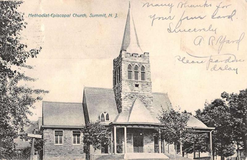 Summit New Jersey Methodist Episcopal Church Antique Postcard K39868