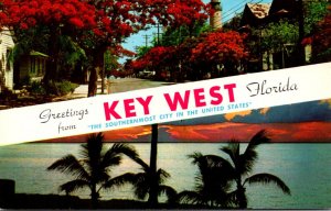 Greetings From Key West Florida Split View