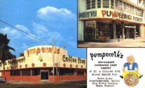 Pumpernik's Restaurant Sandwich Shop Pantry Miami Beach, FL, USA 1960 