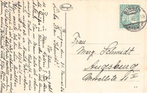 A119 Germany 1926 Bingen a Rh Church Train Platform Technikum Castle postcard