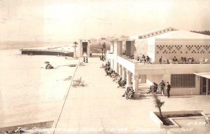 RPPC SARASOTA LIDO BEACH CASINO FLORIDA REAL PHOTO POSTCARD 1943