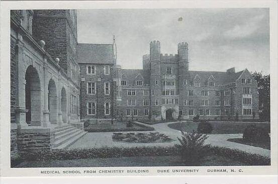 North Carolina Durham Medical School From Chemistry Building Duke University ...