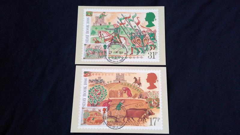 Post Office PHQ Stamp Cards 900th Anniversary Of The Doomsday Book With stamps