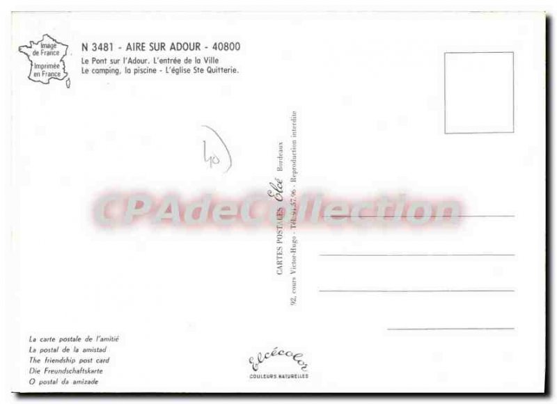 Postcard Modern Aire Sur Adour various views