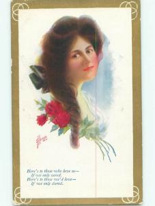 Divided-Back PRETTY WOMAN Risque Interest Postcard AA8509