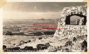 AZ, Phoenix, Arizona, RPPC, South Mountain, Lookout, Cline? Photo No 7-C-87