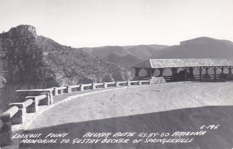 Arizona Becker Butte Lookout Point U S Highway 60 Real Photo