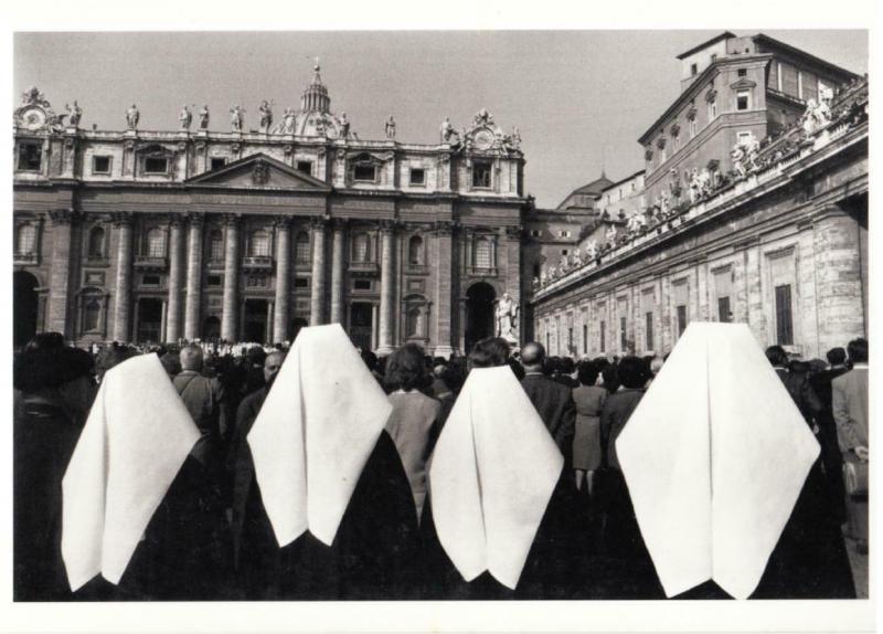 Nuns in St. Peter's Square Vatican City in 1962 Modern Postcard