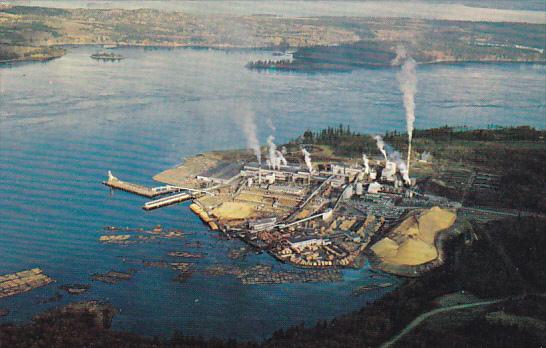 Canada Elk Falls Pulp & Paper Mill Campbell River Vancouver Island British Co...