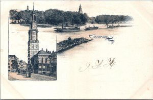 Netherlands Zutphen Multiview Vintage Postcard 09.06