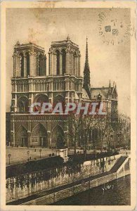 Old Postcard Notre Dame Paris