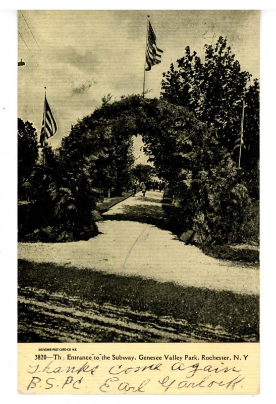 NY - Rochester. Genesee Valley Park, Path to the Subway