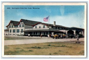 c1920's Burlington Cody Inn Cody Wyoming WY Antique Unposted Postcard 
