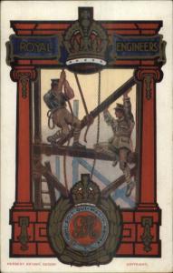 Poster Art ROYAL ENGINEERS Herbert Bryant Design c1910 Postcard