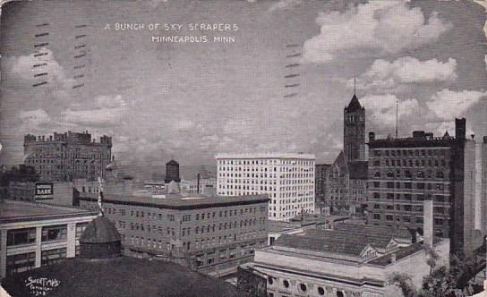 Minnesota Minneapolis A Bunch Of Sky Scrapers 1909