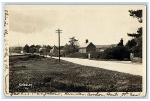 1922 Road View Kingsley Bordon Hampshire England RPPC Photo Postcard