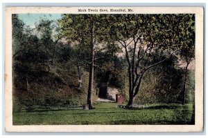 1920 Mark Twain Cave Field Park Trees Benches Hannibal Missouri Vintage Postcard 