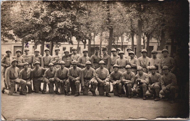 Belgian Amry Group Photo Soldiers World War 1 WW1 RPPC C082