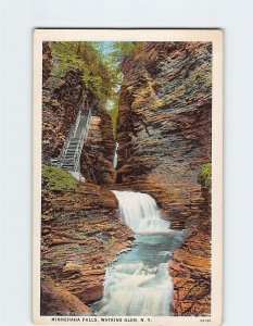 Postcard Minnehaha Falls, Watkins Glen, New York