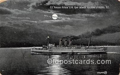 SS Princess Victoria CPR Flyer Vancouver & Victoria, BC Ship Unused 