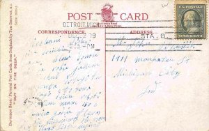 Man Overboard Out on the Deep Artist Signed Tom Browne Comic postcard