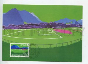 450300 Liechtenstein 1982 year First Day maximum card Football Soccer World Cup