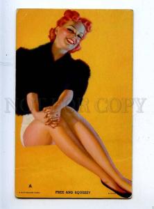 202933 Belle Woman Free & Squeezy PIN-UP old MUTOSCOPE CARD