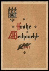 3rd Reich Germany 1942-3 Russia Weihnacht Christmas Card FELDPOST Cover U 100545