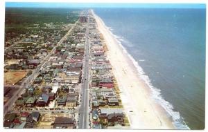 Virginia Beach VA Resort City Aerial Beach View Postcard