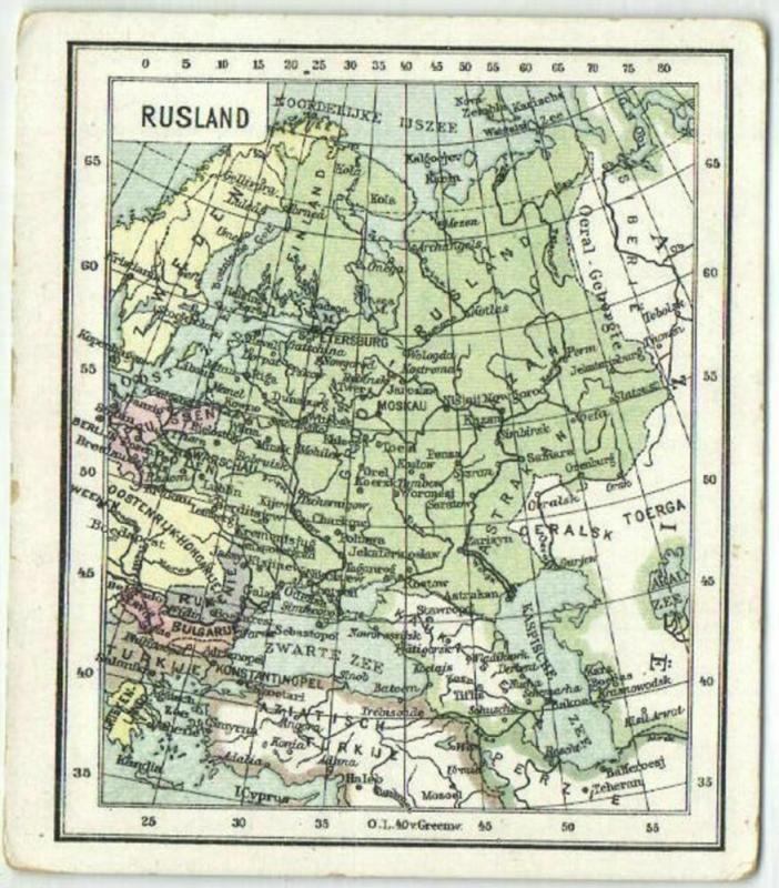 russia MAP (1910s) Cacao Trade Card