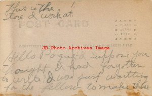 OH, Holgate, Ohio, RPPC, Post Office, Backus & Meyers Store, Photo