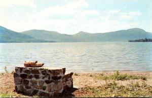 New York Lake George Fireplace By The Shore