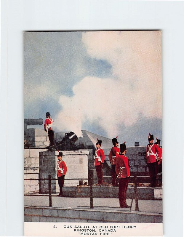 Postcard Mortar Fire Gun Salute At Old Fort Henry Kingston Canada