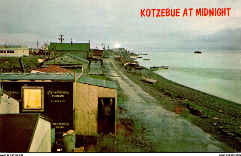 Alaska Kotzebue Main Street At Midnight