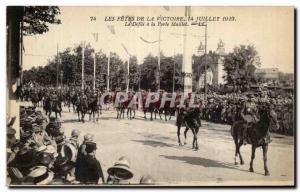 Old Postcard Militaria Paris Fetes Victory parade July 14, 1919 The Porte Mai...