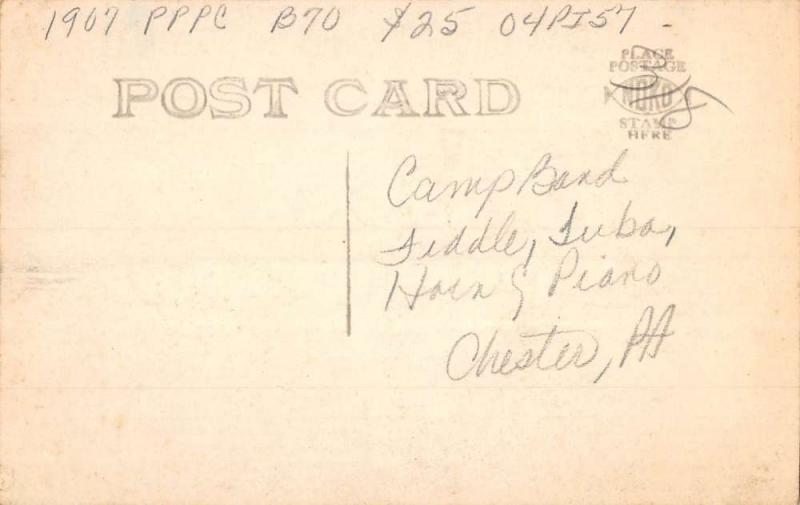 Chester Pennsylvania Camp Band Real Photo Antique Postcard K89344