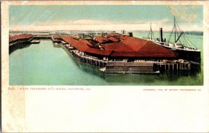 Ocean Steamship Company Docks, Savannah GA Undivided Back Vintage Postcard M52