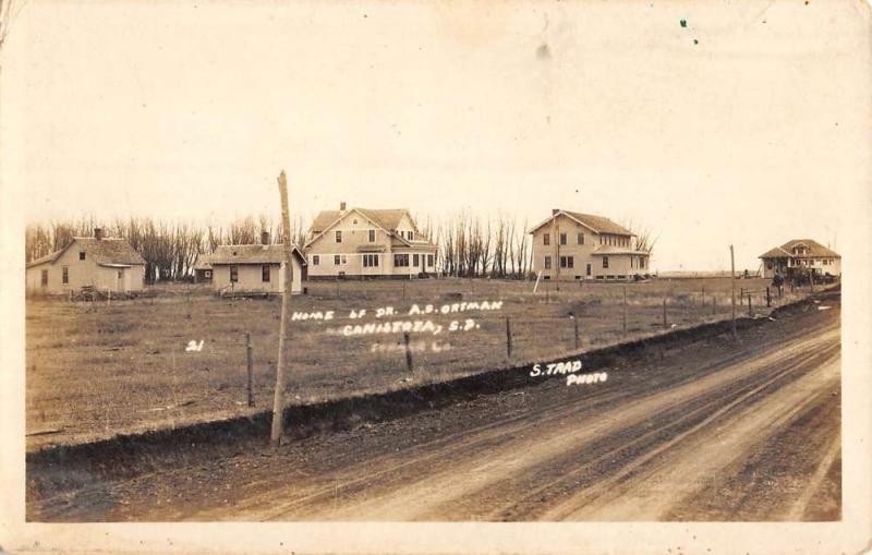 Canistota South Dakota Street Scene Real Photo Antique Postcard K78016