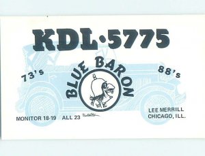 Pre-1980 RADIO CARD - CB HAM OR QSL Chicago Illinois IL AH1315