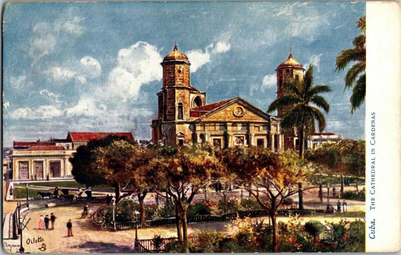 Tucks 2477 Cuba, The Cathedral in Cardenas Vintage Postcard G72 